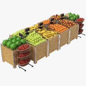 Fruit Display Stand 3D model